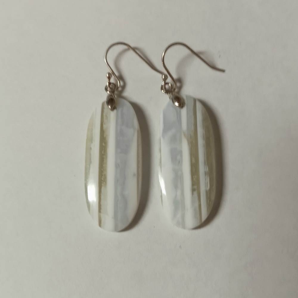 Owyhee Blue Opal Gemstone Earrings with 925 Sterling Silver Findings